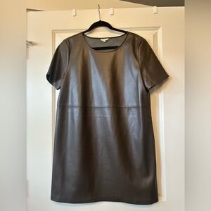 Z Supply Brown Faux Leather Dress